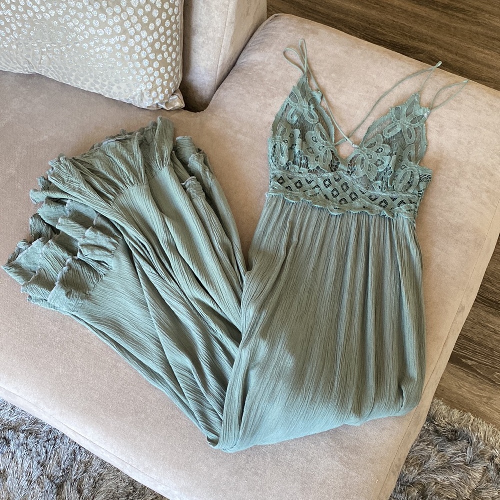 Free People Adella Lace Maxi Dress